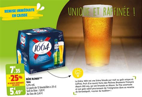Promo Bière Blonde 1664 chez Coccinelle Supermarché iCatalogue fr
