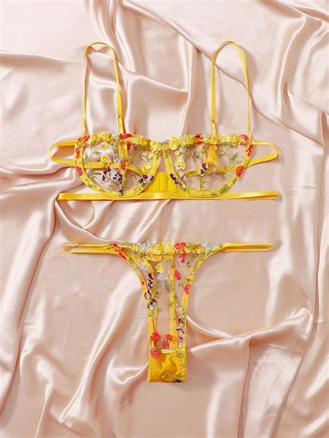 Billionm Sensual Fairy Lingerie Sexy Transparent Lace Exotic Sets Embroidery See Through Women S