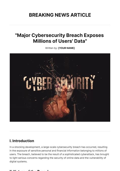 breaking news article template  edit