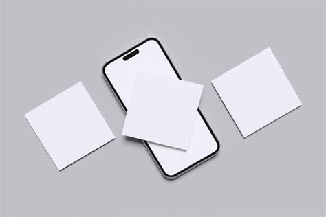 premium photo blank social media post white