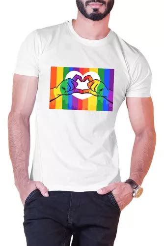 Playera Lgbt Orgullo Gay Arcoiris Coraz N Love Pride Day B N Meses Sin Inter S