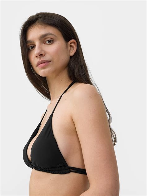 Góra od bikini z materiałów z recyklingu damska F sportowa odzież i obuwie