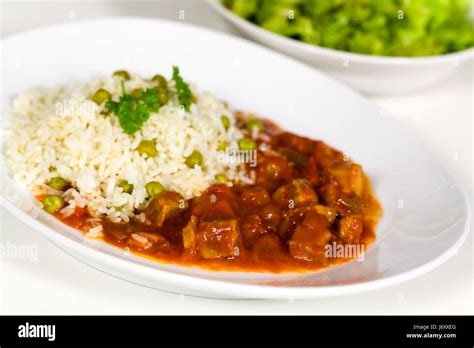 goulash with rice Stock Photo - Alamy