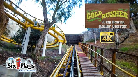 December 2022 Gold Rusher Roller Coaster On Ride Front Seat 4K POV Six