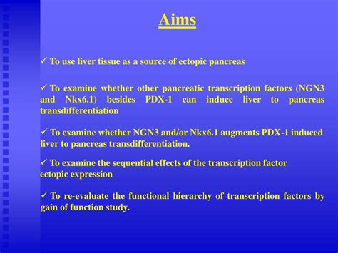 Ppt Liver To Pancreas Transdifferentiation By Pancreatic