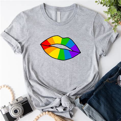 Rainbow Lips Pride Color Shirt And Sweatshirt Gay Pride Shirt LGBTQ Shirt Rainbow Shirt