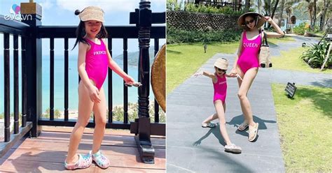 5 tuổi con gái Á hậu Việt Nam lớn phổng phao diện bikini khoe chân dài nuột như mẹ