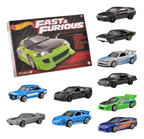 Pack 10 Autos Hot Wheels Set Rápido Y Furioso Cuotas sin interés