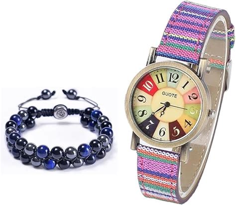 Amazon Lukybirds Multi Color Rainbow Pattern Watches Tiger Eyes