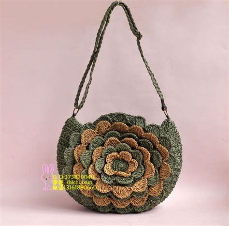 sweet-circle-straw-flower-bag- | Crochet bag, Crochet bags purses ...