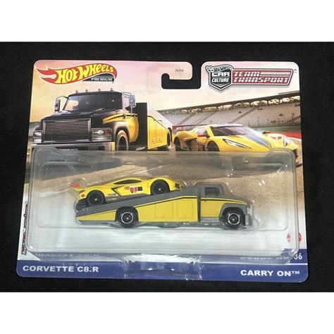 風火輪 hot wheels 運輸車 汽車文化 雪佛蘭 科維特 Corvette c8 r carry on 精裝 膠胎 蝦皮購物