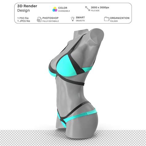 Mannequin Féminin Portant De La Lingerie Mockup Modélisation 3d Fichier Psd Lingerie Réaliste