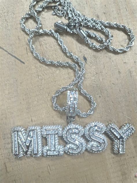 Bling Custom Name Necklace Custom Jewelry Beceff