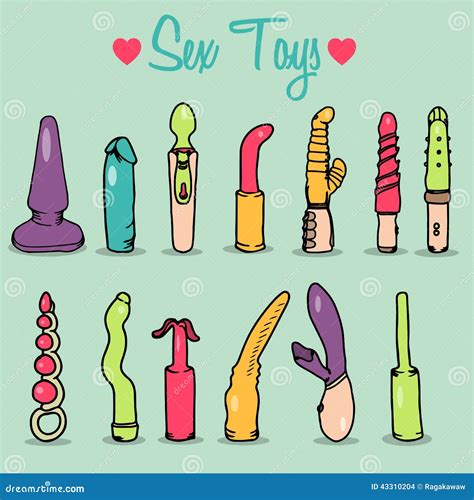 Sex Toys Collection Stock Vector Illustration Of Body