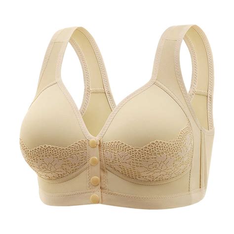 Seniors 2024 Front Closure With Uplift Bra Tank Wireless Plus Size Bras For Older Women Comfort