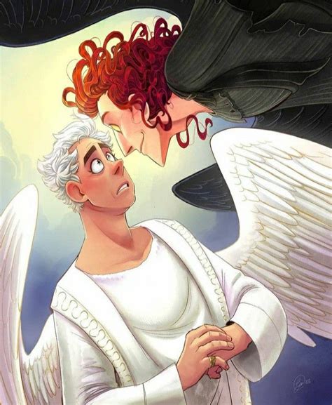 Pin By Joshua Voltaire On Good Omens Good Omens Book Angels And Demons Cute Gay
