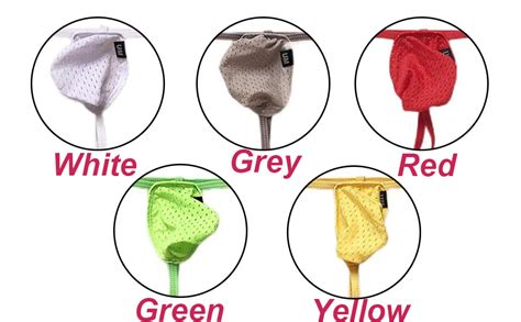 Men S Mesh Bikini Briefs Stretchy Low Rise Thong Sexy T Back Underwear Green S At Amazon Mens