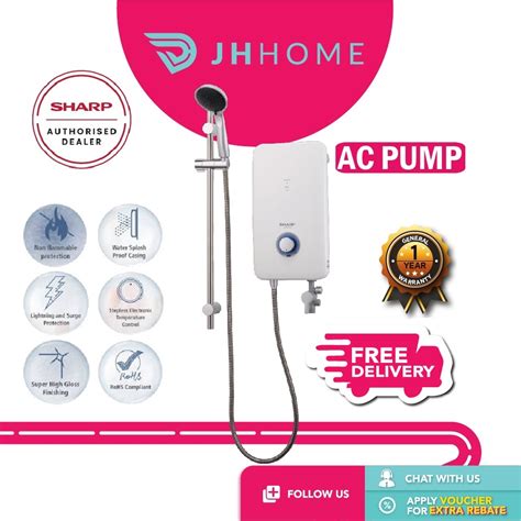 Sharp Ac Pump Water Heater Hot Shower Whp Sr Shopee Malaysia