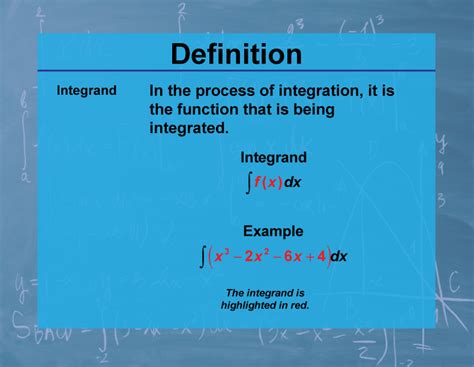 Definition Calculus Topics Integrand Media4math