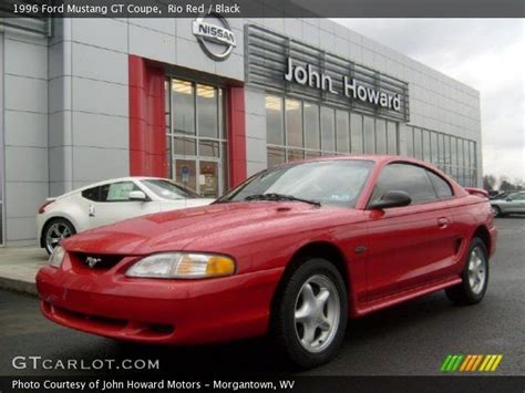 Rio Red 1996 Ford Mustang Gt Coupe Black Interior