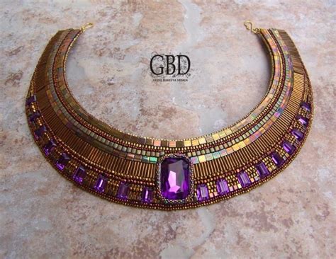 Египетские мотивы на болгарской почве 1 | Bead embroidery jewelry ...