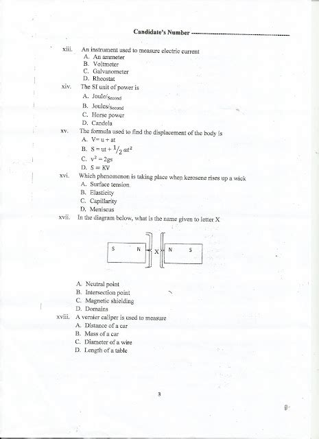 FORM TWO STUDY NOTES PAST PAPERS BLOG PHYSICS FORM TWO MOCK