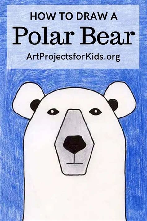 Easy How To Draw A Polar Bear Tutorial Video And Polar Bear Coloring