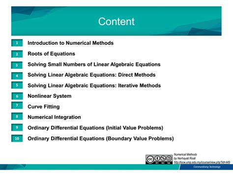 Course Numerical Methods