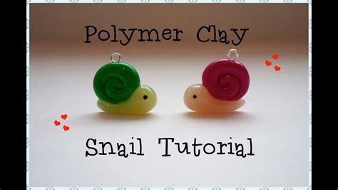 Easy Polymer Clay Snail Charm Kawaii Tutorial Beginners Youtube