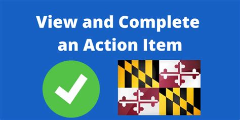 View and Complete an Action Item - BEACON Maryland 2024