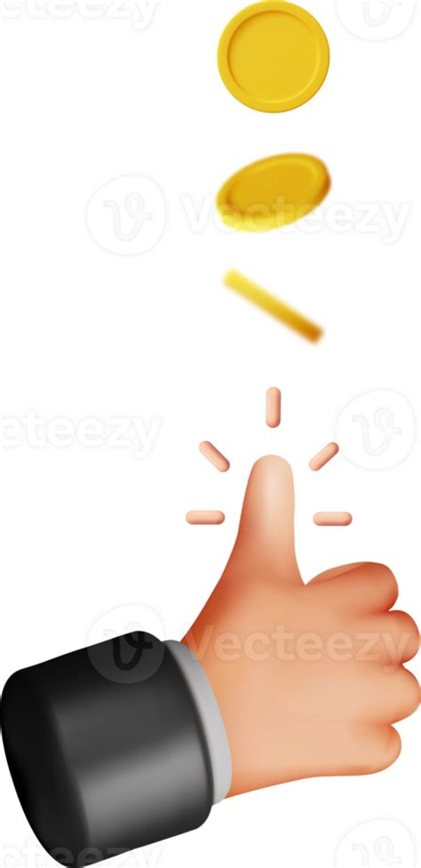 3d Hand Of Businessman Tossing Golden Dollar Coin 35710615 Png