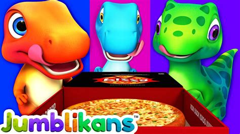 The Yummy Pizza Fractions Song With Jumblikans Dinosaurs Chuchu Tv