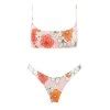 Emmiol Free Shipping Floral Print Smocked Bikini Set Chive L In Bikini Sets Online Store