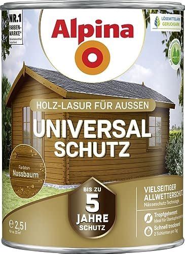 Alpina Farben Universal Schutz Holz Lasur Au En Holzschutzmittel L