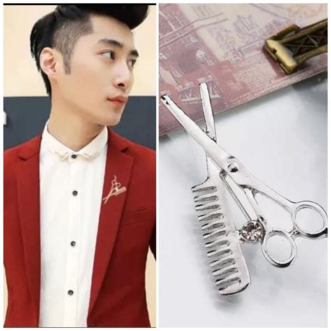 Брошь заколка для парикмахера подарок парикмахеру ножницы гребешок ...
