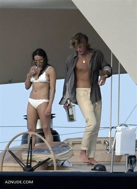 Michelle Rodriguez Shows Off Her Bikini Body With Model Jordan Barrett On A Yacht In Sardinia