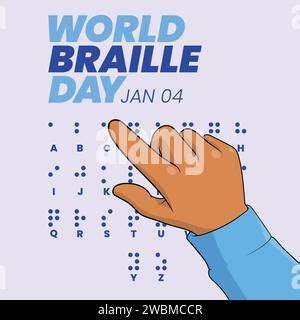 D A Mundial Del Braille Ilustraci N Vectorial D A Del Braille De