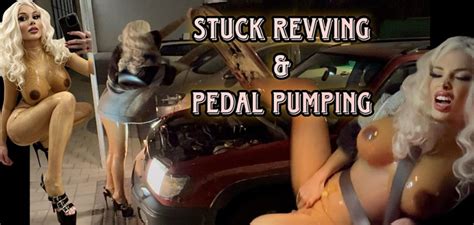 GodSlavena STUCK Nude CAR Revving Pedal Pumping Slavena ManyVids