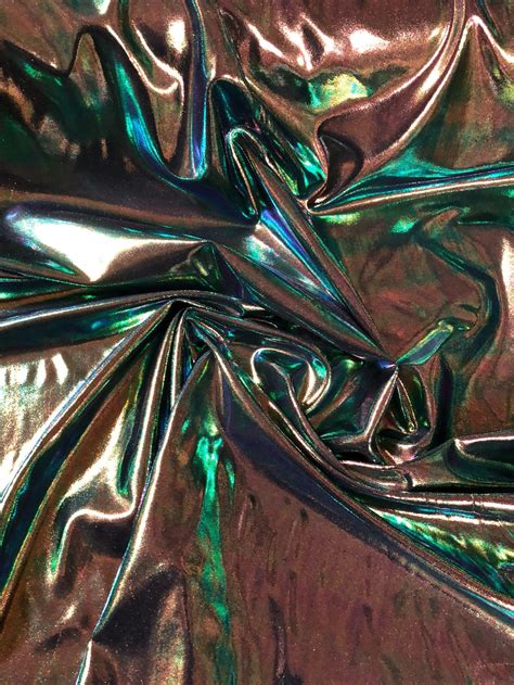 New Iridescent Foggy Foil Oil Effect Mystique Nylon Spandex Etsy