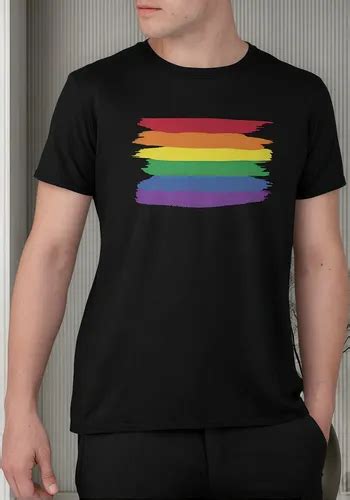 Playera Caballero Bandera Arcoiris Lgbt Orgullo Gay Meses sin interés