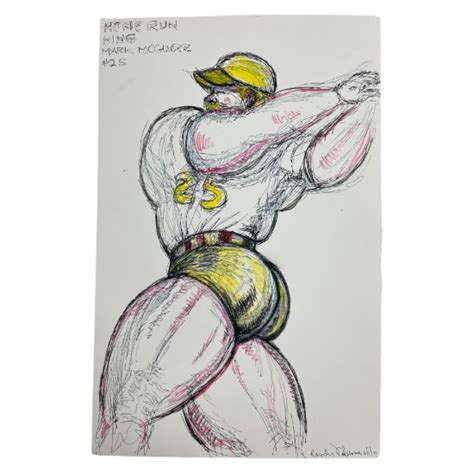 Randy Coleman Signed Gay Male Interest Drawing Illustration Art Original Erotic Nude Adults Only