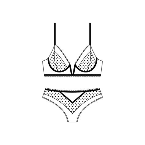 Ícone de vetor de lingerie isolado no fundo branco Vetor Premium