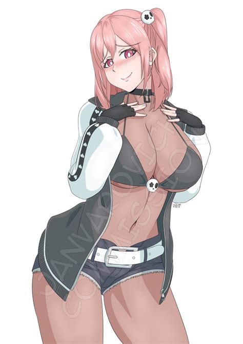 Busty Hentai Girl Alluring Big Breasts Bra Cleavage Dead Or Alive