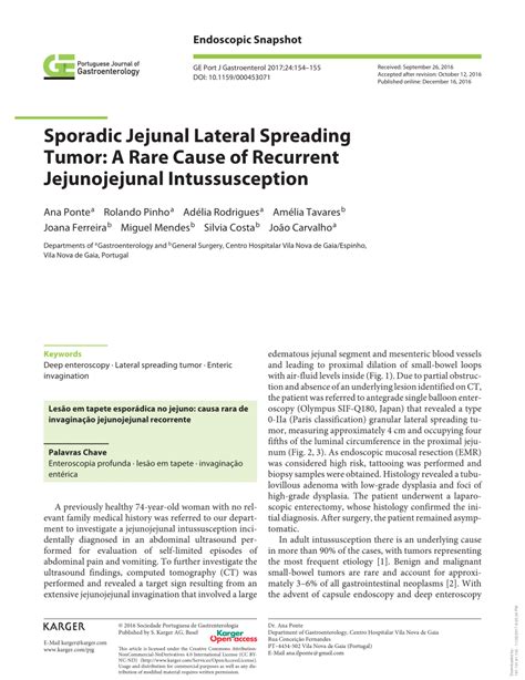 sporadic jejunal lateral spreading tumor  rare
