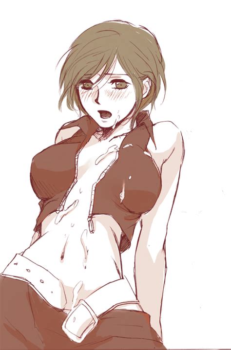 Rule 34 1girls Blush Breasts Brown Eyes Brown Hair Cum Female Meiko Monochrome Short Hair Solo