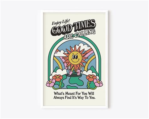 Enjoy Life 11x17 Print Wall Art Poster Home Decor Illustration