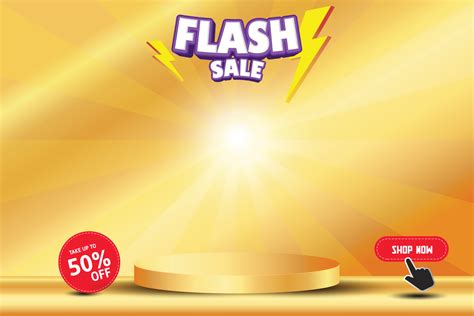 Flash Sale Banner Template On Hot Color Background 11594200 Vector Art At Vecteezy