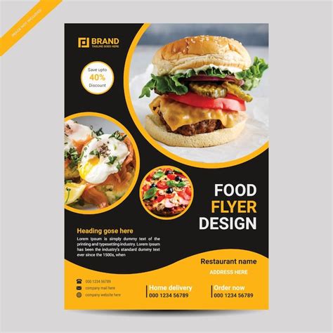 Premium Vector Restaurant Food Flyer Design Template With Modern Look