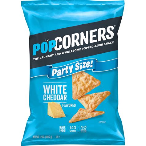 Popcorners White Cheddar Popped Corn Snack, 12 oz - Gluten Free, Flavor
