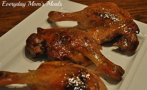 Roasted Duck Legs With Apricot Glaze